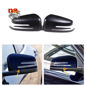 Matte Black Exterior Side Mirror Trim Protector Cover For Benz C E GLK GLA GLC - Bild 1 von 9