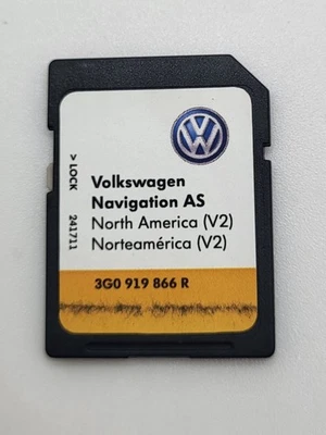 VW VOLKSWAGEN  NAVIGATION SD CARD V4 3G0 919 866 BB VW FACTORY OEM🟠 - Image 1 of 2