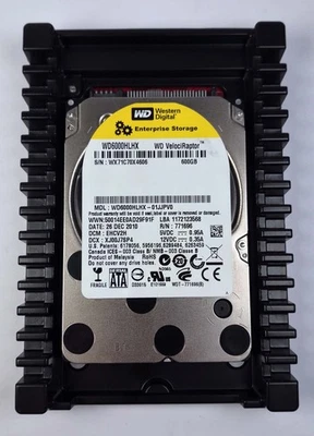 Western Digital VelociRaptor WD6000HLHX 600GB 3.5" IcePack Frame ALL SECTORS OK - Immagine 1 di 4