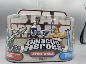 Juego de figuras Hasbro Star Wars Galactic Heroes Jango Fett & Obi-Wan Kenobi - Imagen 1 de 5