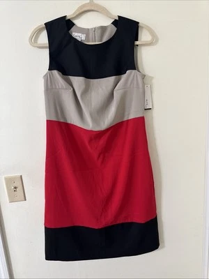 Alyx ограниченного без рукавов повседневный черный/бежевый/красный платье женский размер 8 - Изображение 1 из 4