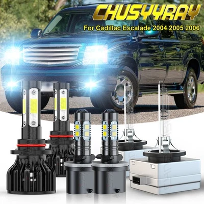 For Cadillac Escalade EXT 2004-2006 - 9005 D1R 880 LED HID Headlight + Fog Bulbs - Image 1 of 4
