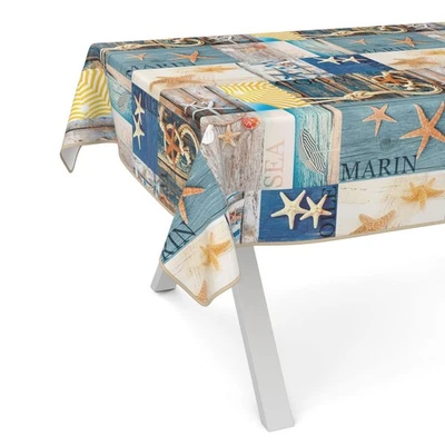 Wachstuchtischdecke Tischdecke abwaschbar Gartentischdecke ANRO Maritim - Bild 1 von 4