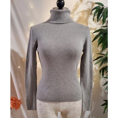 Suéter De Colección Y2K The Limited Italiano Lana Merino Acanalado Cuello Alto Para Mujer Talla M Foto 1 de 4