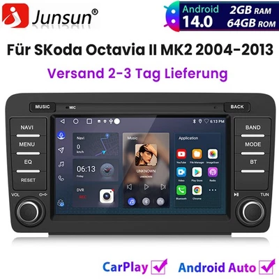 Für SKoda Octavia II MK2 2004-2013 Carplay Autoradio GPS Navi 2+64GB BT FM DAB+ - Bild 1 von 4