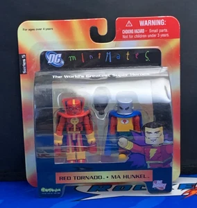 DC Minimates - Tornado Rojo y Ma Hunkel - Serie 5 JSA JLA Liga de la Justicia SELLADO - Imagen 1 de 2