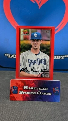 2019 Bowman Chrome MacKenzie Gore 30th Anniversary Retro Red Refractor /5 - Image 1 of 2