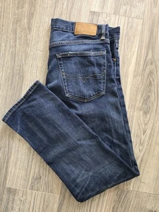 VTG Polo Ralph Lauren Men's Varick Slim Straight Dark Blue Denim Jeans 34x30 - Picture 1 of 7