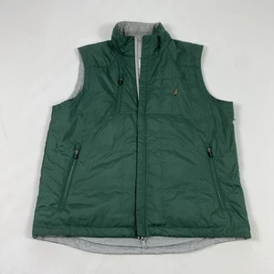 Zero Restriction Vest Mens Medium Green Gray Reversible Tour Series Golf Lined - Picture 1 of 12