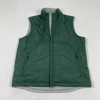 Zero Restriction Vest Mens Medium Green Gray Reversible Tour Series Golf Lined - Image 1 of 4