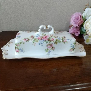 Piatto burro rosa Royal Albert Moss usato - Foto 1 di 17