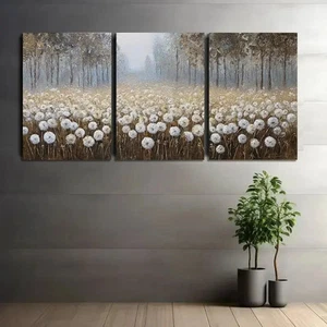 3pcs  Rustic Field of Daisy Flowers Landscape Metal Print Ready to Hang Art - Bild 1 von 8