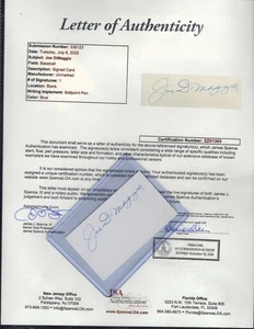 JOE DIMAGGIO HOF Signed Autograph Auto 2x3.5" Signature Cut Yankees JSA 💎 LOA - Picture 1 of 4
