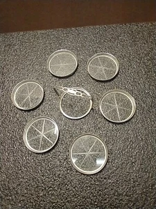 6 Antique Webster Glass & Pierced Sterling Silver Glass Coaster With Caddy Check - Bild 1 von 5