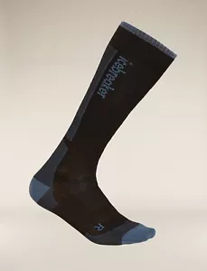 Icebreaker Women's Merino Ski+ Light Over The Calf Socks Color: Black/Dawn Sz:M - Picture 1 of 8