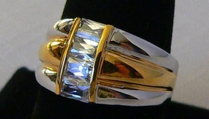 Park Lane "Highlight" Ring Princess Cut Square CZ's Pretty! SIZE 9 Reg. $58 - Picture 1 of 4