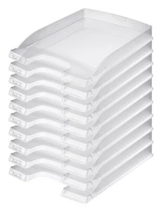 Briefkorb Flach A4 10er Pack Briefablage in Premium-Qualität Stapelbares Abla... - Bild 1 von 3