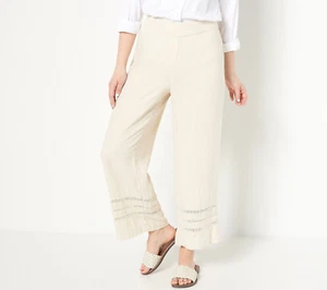 Isaac Mizrahi Bridgehampton Reg. Linen Blend Pants- Linen, Plus 26 - Picture 1 of 2