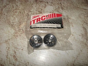 Vintage RC TRC Front Z-R1 Wheels Plastic Front Black (2) 1:12 3400 - Picture 1 of 1