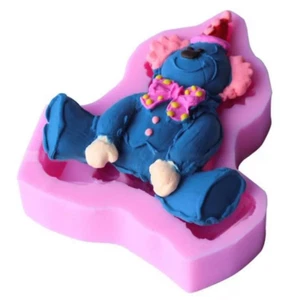 Funny Clown Silicone Mould Fondant Chocolate Cake Decorating Baking Mold DIY - Picture 1 of 6