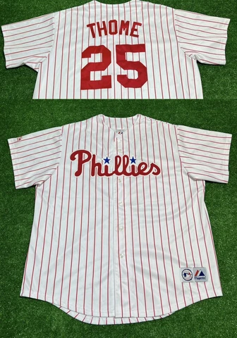 Vintage 2003 Jim Thome Philadelphia Phillies Jersey Majestic Men’s Size XXL Cover