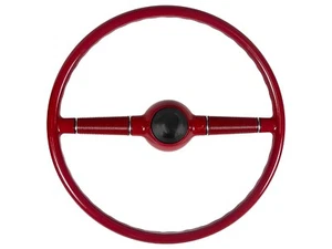 Volante Ford Deluxe 1940 rojo brillante con botón original 16" cónico y llave - Imagen 1 de 7