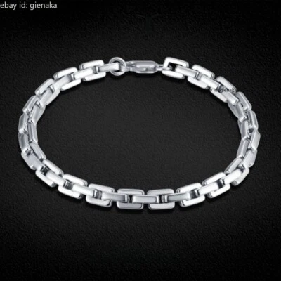 PT950 Pure Platinum 950 Men Women Rolo Cable Chain Link Bracelet 6.3-8.7inch - Image 1 of 4