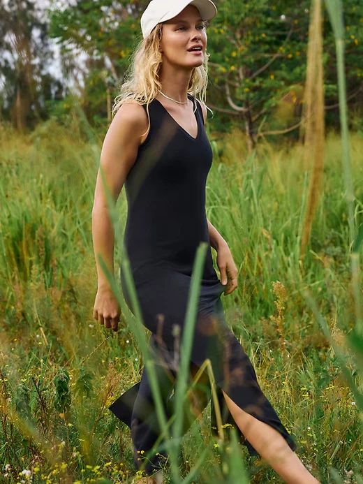 ATHLETA Santorini Maxi Dress M MEDIUM Black #846514