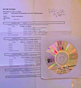 RADIO SHOW 10/9/06 IN THE STUDIO:HOST LINDSEY BUCKINGHAM, 'BEST OF' PT 2,7 TUNES - Picture 1 of 2