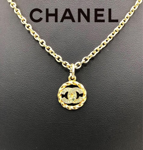 CHANEL Collana Vintage Oro Catena Esterna Tonda Marca Coco Donna Francia Auth