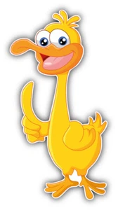 Calcomanía adhesiva de parachoques de coche de dibujos animados de pato - ''TALLAS'' - Imagen 1 de 1