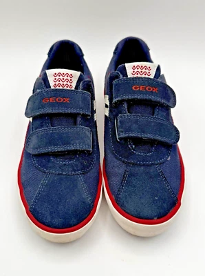 Geox Respira Boys Sneakers US Size 2 Navy Blue, Easy Straps - no laces  - Image 1 of 4