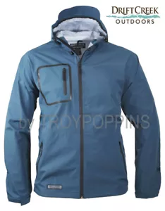 1-DRIFT CREEK #7300 BLUE TUNDRA TECH TONGASS MENS RAIN GEAR JACKET WEAR BEACH - Picture 1 of 3