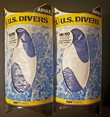 (LOT OF 2) US Divers Micro Fiber Dry Towel  31 x 16  Ultra Absorbent, Quick Dry - Image 1 of 4
