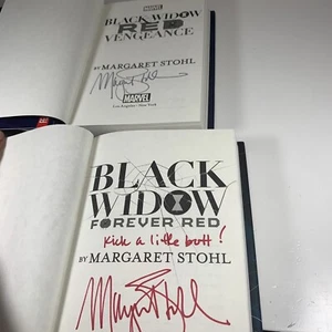 Marvel Black Widow SIGNED Forever Red + Red Vengeance by Margaret Stohl Novels - Picture 1 of 6