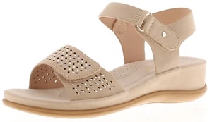 Dr Keller Lunar Ladies Sparkle Beige Sandals Light Weight Touch Fasten - Picture 1 of 7