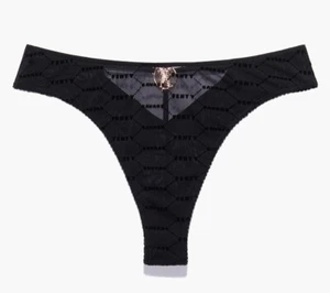 SAVAGE X FENTY FLocked Logo Brazilian RIHANNA Sexy BLACK Panty Size 3X - Picture 1 of 10