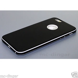 Funda rígida de goma de silicona suave ultrafina negra para iPhone 6 6 S - Imagen 1 de 6