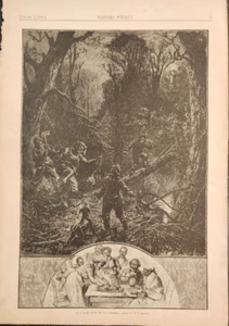 Possum Hunting Virginia African American Harper's Weekly 1881 - Picture 1 of 1