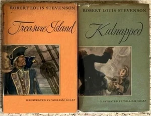 KIDNAPPED & TREASURE ISLAND ~ 2 HC by ROBERT LOUIS STEVENSON - 1949 BOMC ED - Picture 1 of 1