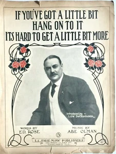 ANTIGUA PARTITURA DE GRAN FORMATO 1915 "SI TIENES UN POCO CUELGATE A ELLA" - Imagen 1 de 1