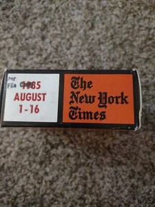 New York Times Newspaper On Microfilm Aug. 1-16, 1985 - Picture 1 of 4