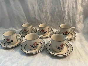 Set of 6 Cumberland Brambleberry Cups and Saucers by Hearthside, New - Picture 1 of 5