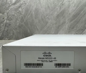 Cisco Meraki MS320-48HW Managed L3 48-port Gigabit PoE+ Switch, Unclaimed, 4SFP+ - Picture 1 of 3