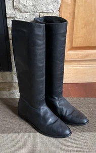 Stivali donna vintage Marc Alpert equitazione 9M pelle nera - Foto 1 di 10