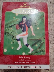 VINTAGE HALLMARK KEEPSAKE ORNAMENT JOHN ELWAY FOOTBALL LEGENDS NMIB ORIG - Picture 1 of 9