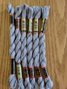 6 DMC Sz 5 Cotton Pearl NEEDLEPOINT THREAD Twist Skein Grey #415 27 Yards - Picture 1 of 2
