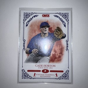 CADE HORTON 2022 ONYX VINTAGE BASEBALL EXTENDED PROSPECT CARD