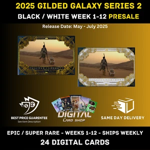 Topps Star Wars Card Trader 2025 Gilded Galaxy Series 2 EPIC Black SR Wh PRESALE - Picture 1 of 1