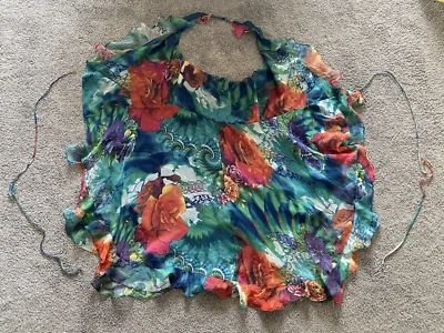 Nuevo con etiquetas Nuevo Vestido Oleg Cassini Top/Delantal Para Mujer Talla 4 Corbata Floral Multicolor Foto 1 de 4